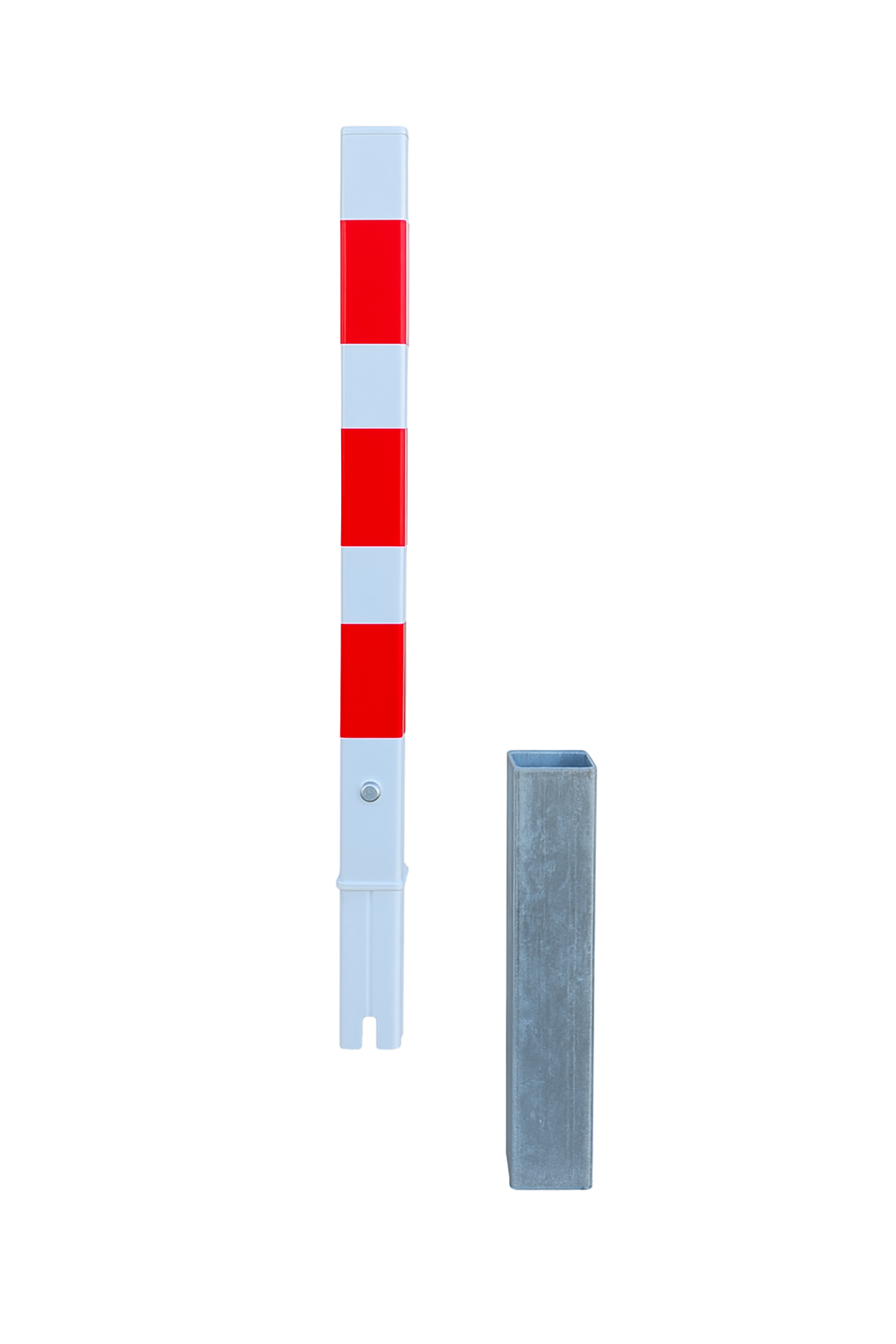 Absperrpfosten 70 x 70 mm mit Dreikantverriegelung