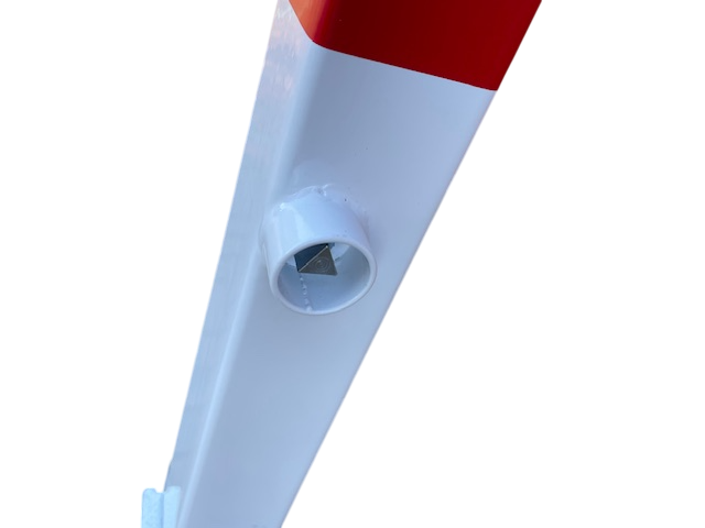 Absperrpfosten 70 x 70 mm mit Dreikantverriegelung