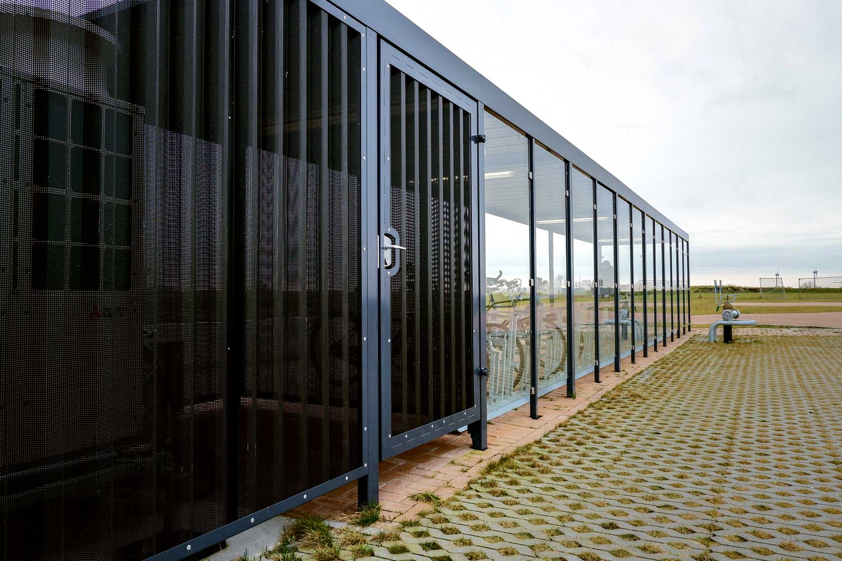 CuBic multifunktionaler Fahrradschuppen - Fahrradständer - Stadtmöbel.de