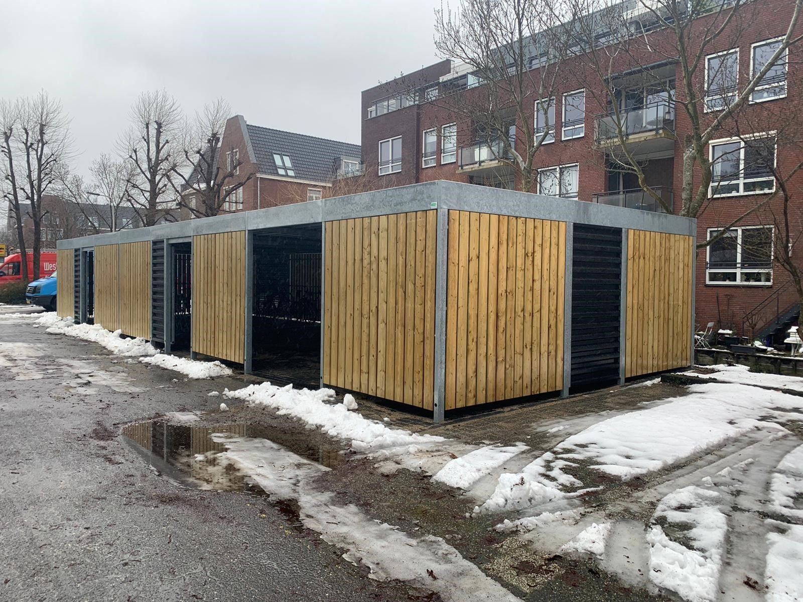 CuBic multifunktionaler Fahrradschuppen - Fahrradständer - Stadtmöbel.de