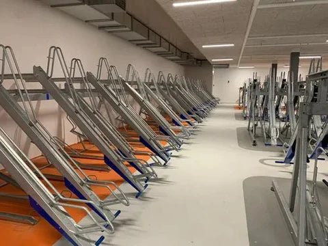 Doppelstock Fahrradparkanlage - Fahrradständer - Stadtmöbel.de