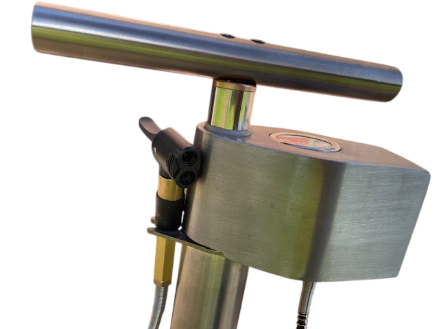 Cyclair – Öffentliche Fahrradluftpumpe aus Edelstahl